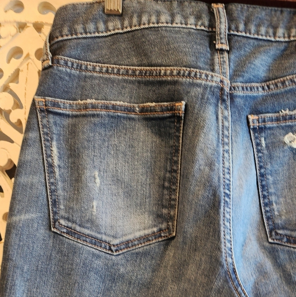 MOUSSY VINTAGE DISTRESS RIDIG SUNDANCE SKINNY CROPPED JEANS SZ 28 - Picture 15 of 16